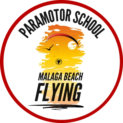 Malaga Beach Flying paramotor school logo